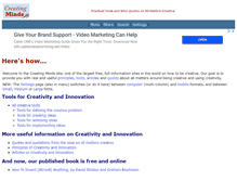 Tablet Screenshot of creatingminds.org
